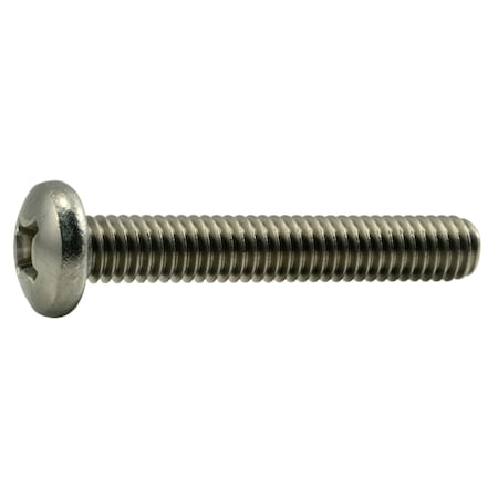 Midwest Fastener 5/16"-18 x 2 in Phillips Pan Machine Screw, Plain 18-8 Stainless Steel, 6 PK 39685